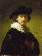 REMBRANDT Harmenszoon van Rijn Self-portrait with hat oil